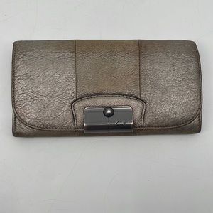 Coach Metallic Distressed Wallet